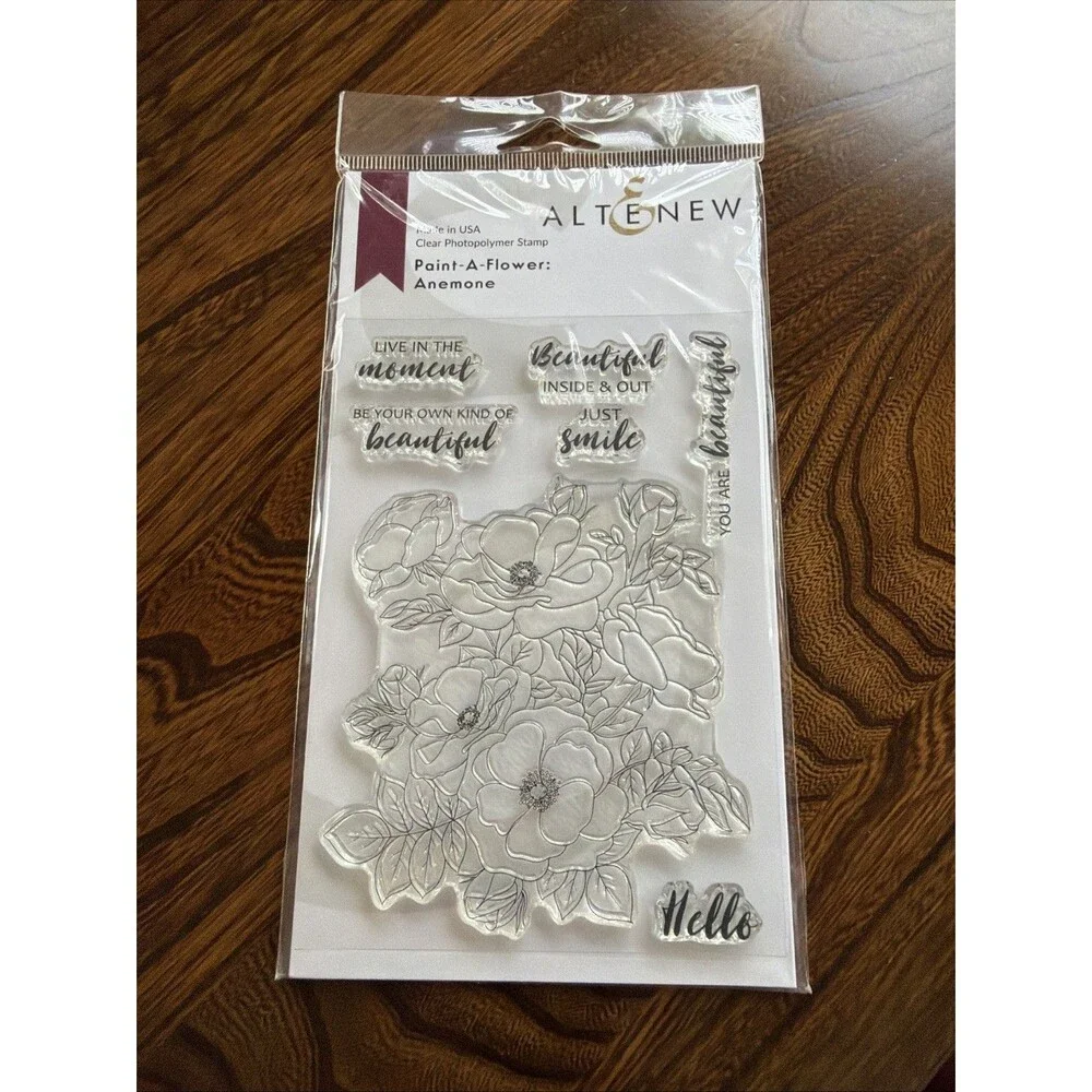 Altenew Paint A Flower: anemone Floral Stamp Set sentiments 2020